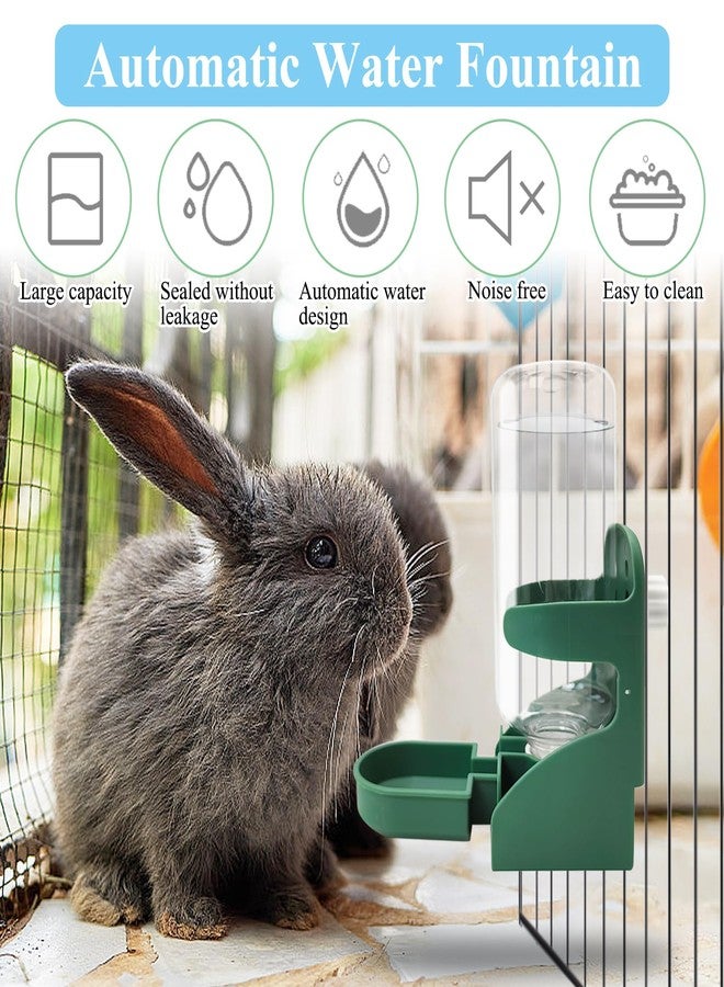 kathson Rabbit Water Dispenser for Cage 17 Oz Hanging Guinea Pig Water Bottle No Drip Gravity Automatic Bunny Water Bottle No Leak Small Animal Water Bottle for Chinchilla Ferret Hamster(Green - Image 3